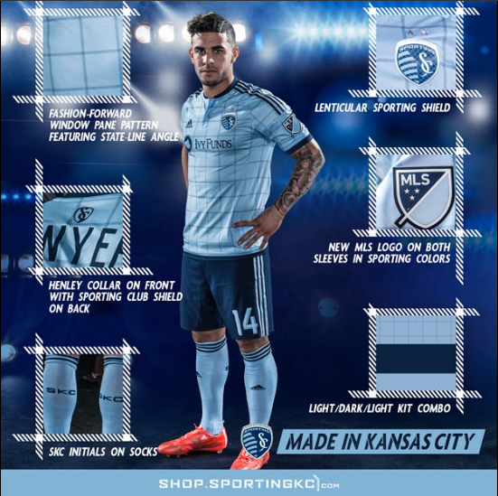 adidas Sporting Kansas City 3rd Jersey - 2016 Sporting Soccer Jerseys