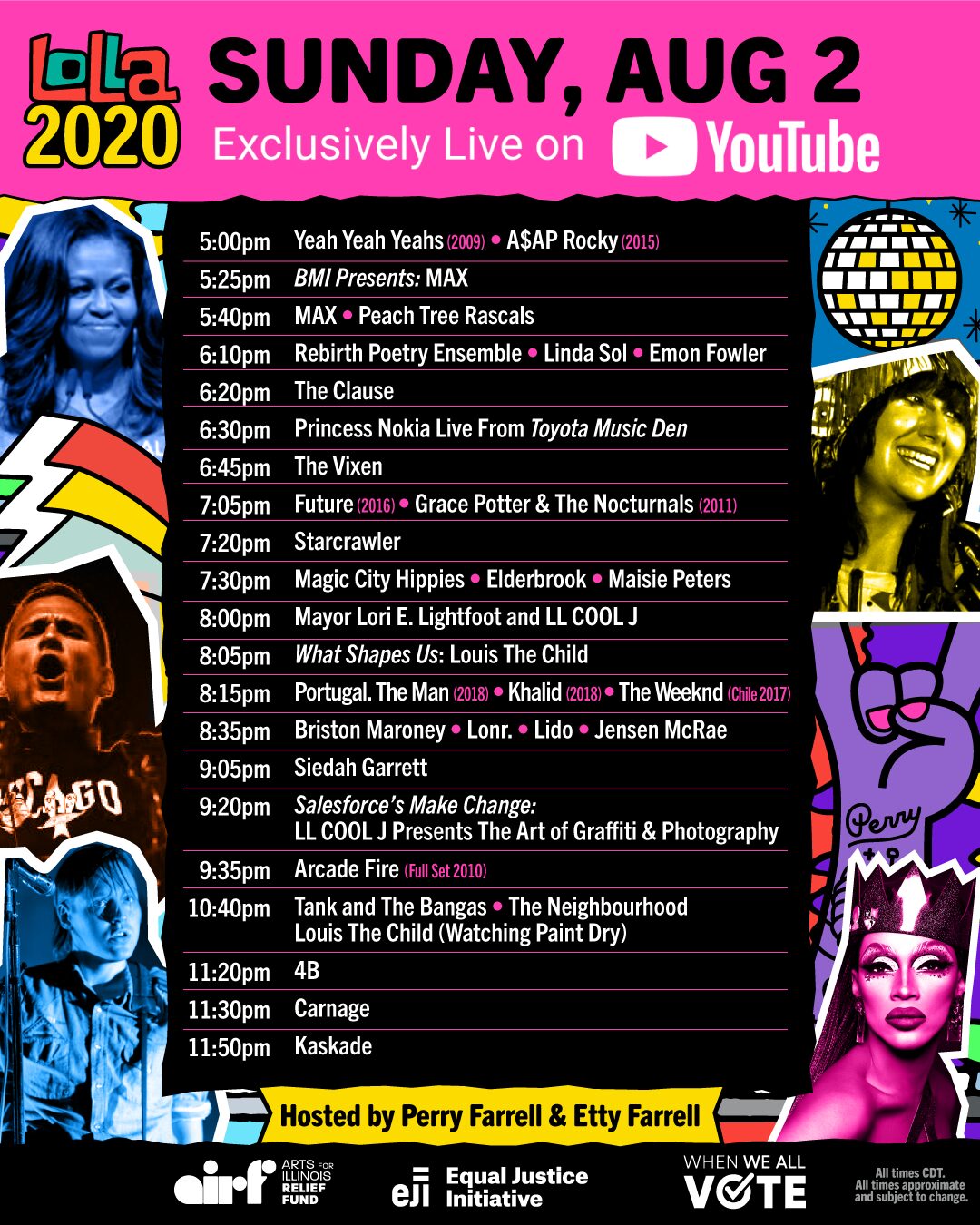 Lollapalooza 2020 Schedule Released Pursuit Of Dopeness